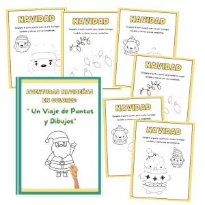 "Aventuras Navideñas en Colores: Un Viaje de Puntos y Dibujos"