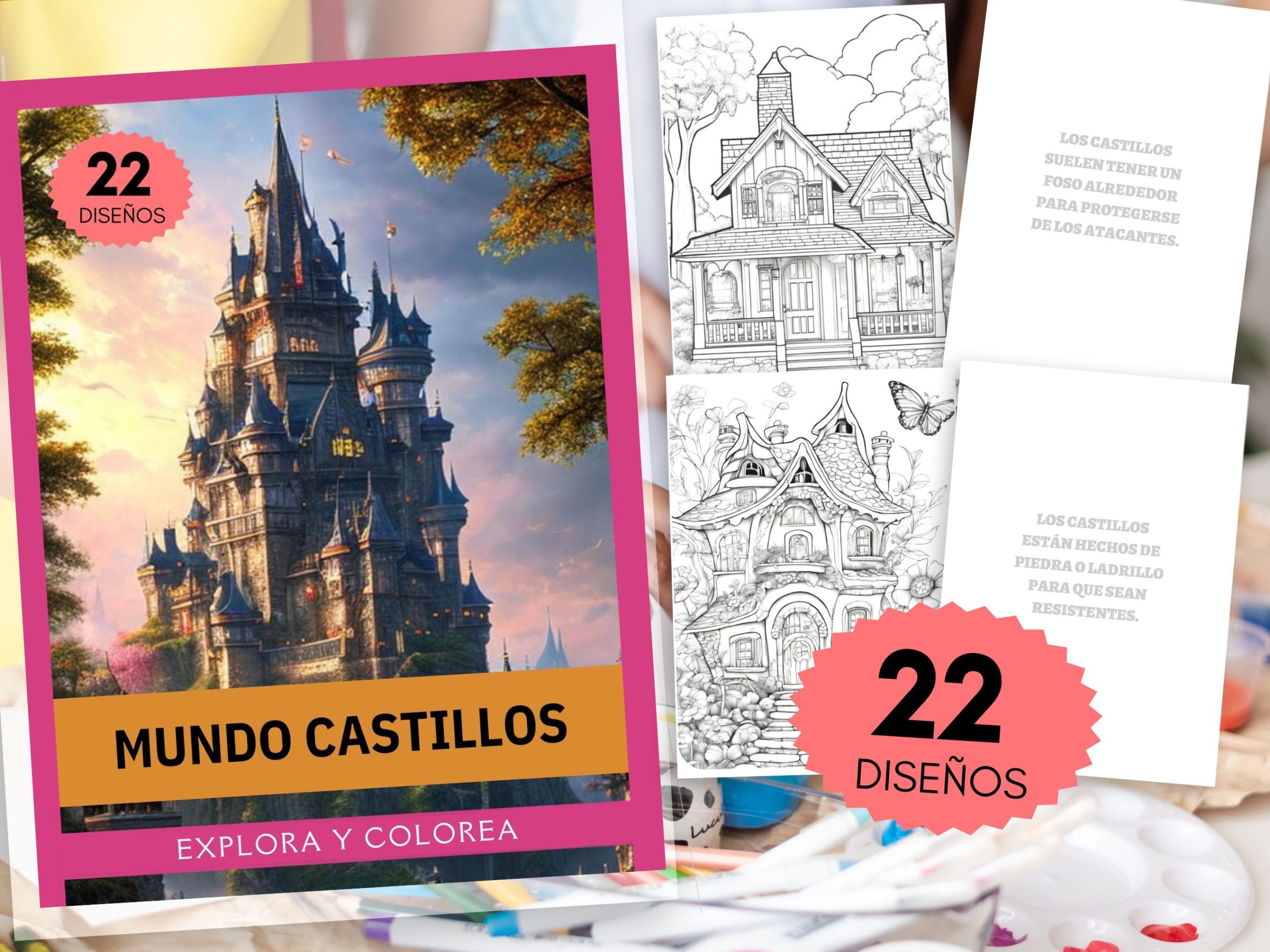 Mundo Castillos, Explora y Colorea