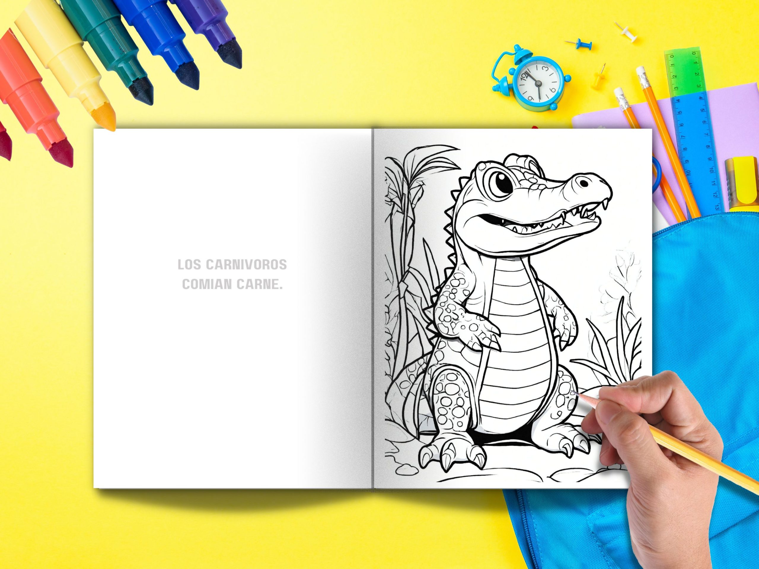 Mundo Dinosaurios, Explora y Colorea