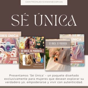Paquete Sé única: LIBRO + DIARIO+ CUADERNO-CARTAS MOTIVACIONALES