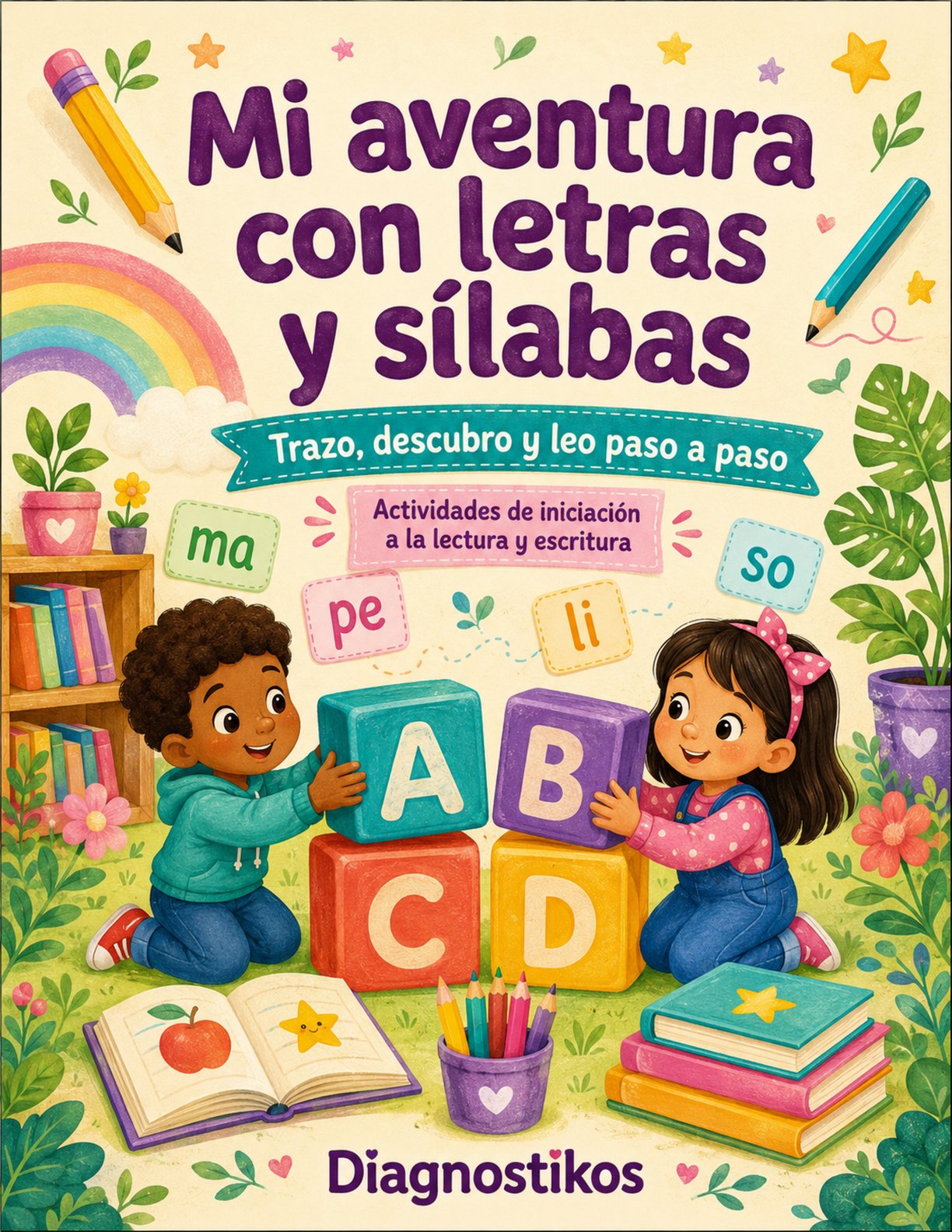 Mi aventura con letras y sílabas: Trazo, descubro y leo paso a paso