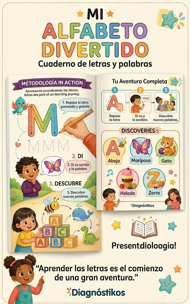 Mi alfabeto divertido: Cuaderno de letras y palabras