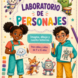 Laboratorio de Personajes: Cuaderno Creativo para Imaginar, Dibujar y Contar Historias
