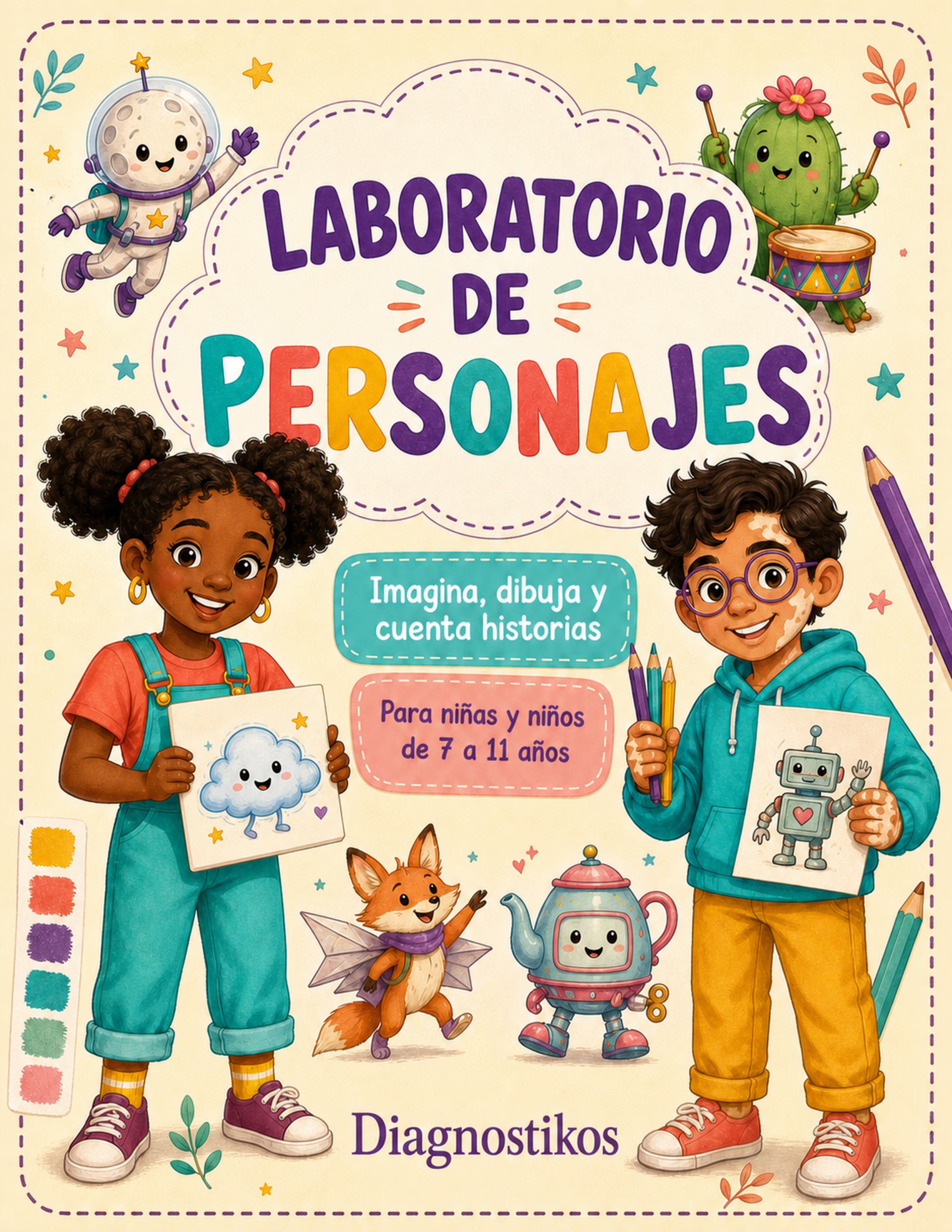Laboratorio de Personajes: Cuaderno Creativo para Imaginar, Dibujar y Contar Historias